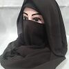 Plain Niqab Ready to Wear - Dark Brown Plain Niqab Ready to Wear - Dark Brown