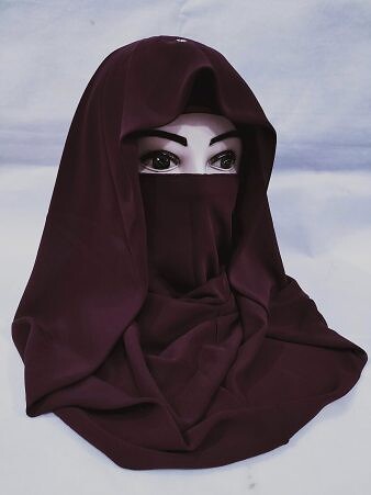 Plain Niqab Ready to Wear - Falsa Color
