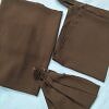 Plain Three Piece Matching Hijab Set - Brown