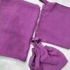 Plain Three Piece Matching Hijab Set - Purple