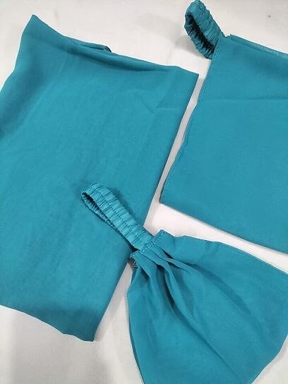 Plain Three Piece Matching Hijab Set - Zinc