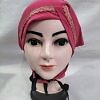 Side Parting Cap with Lace - Deep Pink