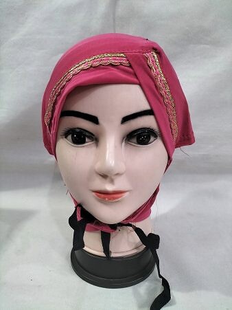 Side Parting Cap with Lace - Deep Pink