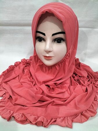 Hooded Ready to Wear Makna - Coral Pink