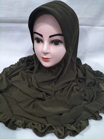 Hooded Ready to Wear Makna - Mehndi Hooded Ready to Wear Makna - Mehndi