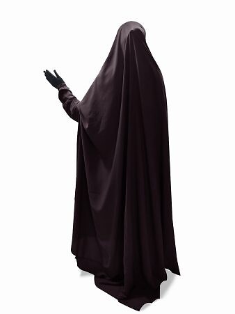 Plain Jilbab Abaya - Burgundy