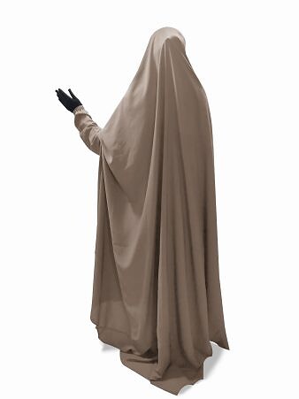 Plain Jilbab Abaya - Coffee
