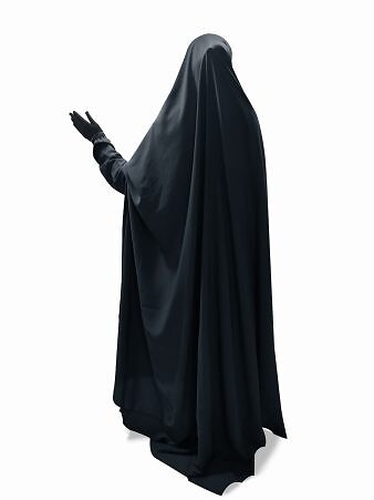 Plain Jilbab Abaya - Navy Blue