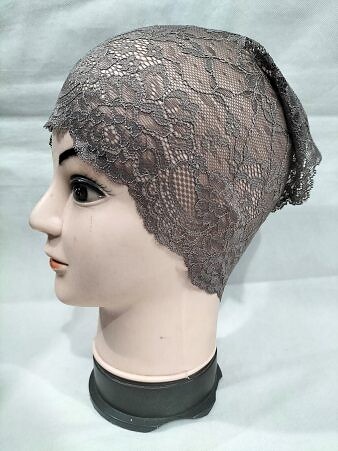 Lace Hijab Band - Dirty Brown