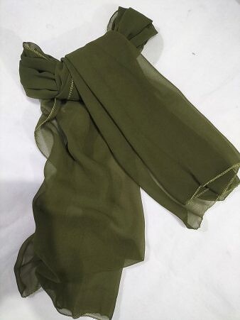 Plain Chiffon Scarf - Mehndi