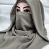 Plain Niqab Ready to Wear - Dirty Brown