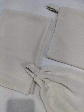 Plain Three Piece Matching Hijab Set - Ash White