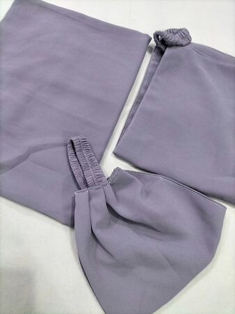 Plain Three Piece Matching Hijab Set - Dirty Purple Plain Three Piece Matching Hijab Set - Dirty Purple