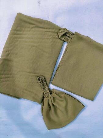 Plain Three Piece Matching Hijab Set - Olive Green Plain Three Piece Matching Hijab Set - Olive Green