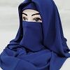 Plain Niqab Ready to Wear - Cobalt Blue Plain Niqab Ready to Wear - Cobalt Blue