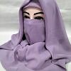 Plain Niqab Ready to Wear - Lavender Purple