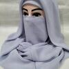 Plain Niqab Ready to Wear - Dirty Blue