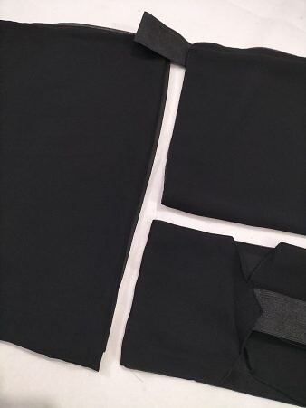 Three Piece Matching Square Hijab Set - Black Three Piece Matching Square Hijab Set - Black