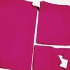 Three Piece Matching Square Hijab Set - Deep Pink