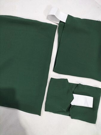 Three Piece Matching Square Hijab Set - Sea Green