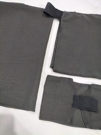 Three Piece Matching Square Hijab Set - Slate Grey