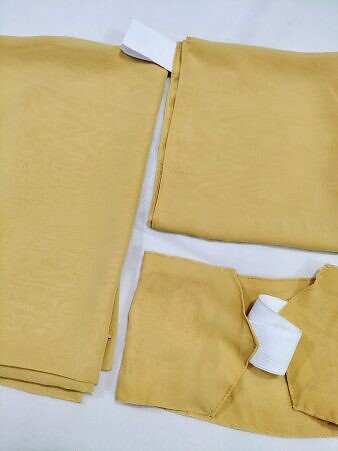 Three Piece Matching Square Hijab Set - Yellow