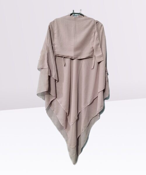 khimar with niqab dirty pink