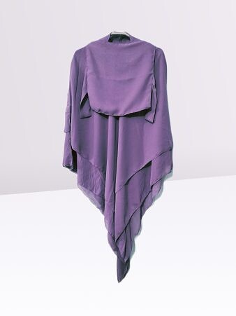 Khimar with Niqab Ready to Wear - Purple