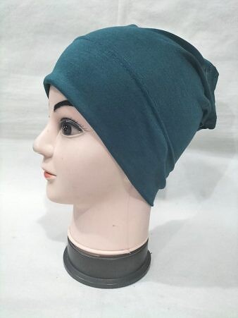 Plain Tube Underscarf - Aqua Blue