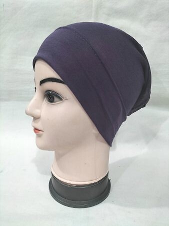 Plain Tube Underscarf - Eggplant