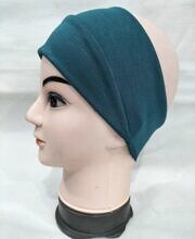 Cotton Jersey Bandana Head Band - Aqua Blue