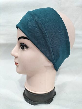 Cotton Jersey Bandana Head Band - Aqua Blue