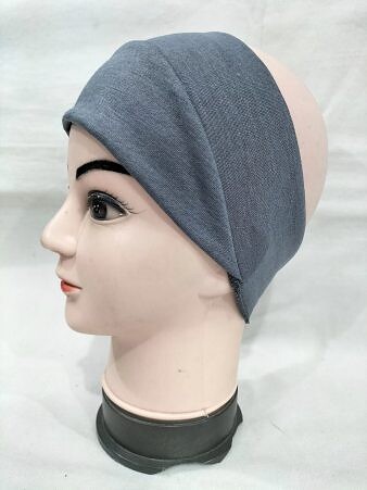 Cotton Jersey Bandana Head Band - Dark Grey