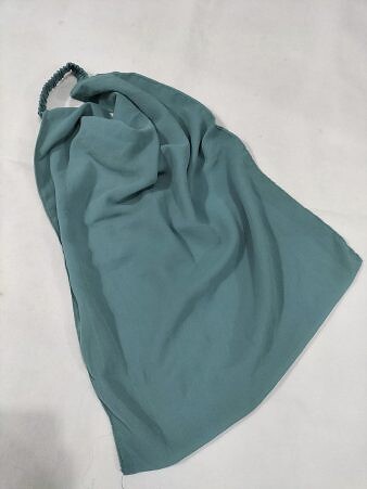 Elastic Half Niqab - Pine Green