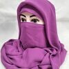 Plain Niqab Ready to Wear - Lilac Purple
