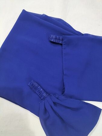 Plain Three Piece Matching Hijab Set - Royal Blue