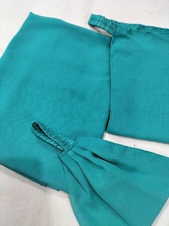 Plain Three Piece Matching Hijab Set - Turquoise