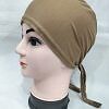 Plain Tie Back Bonnet Cap - Coffee