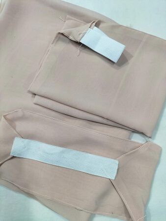 Three Piece Matching Square Hijab Set - Nude Pink
