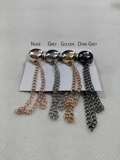 Magnetic Scarf Pins - Metallic Magnet with Chain