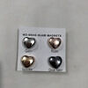 Magnetic Scarf Pins - Metallic Heart Magnet