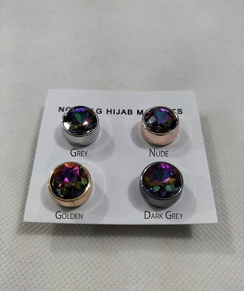 magnetic scarf pins multi colored magnet