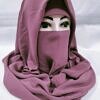 Plain Niqab Ready to Wear - Mauve