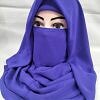 Plain Niqab Ready to Wear - Violet