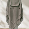 Khimar with Niqab Ready to Wear - Brownish Grey