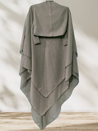 Khimar with Niqab Ready to Wear - Brownish Grey Khimar with Niqab Ready to Wear - Brownish Grey