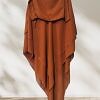 Khimar with Niqab Ready to Wear - Caramel Brown