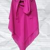 Three Layer Khimar with Niqab Ready to Wear - Deep Pink