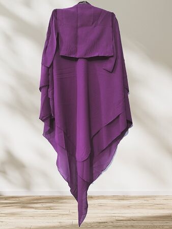 Khimar with Niqab Ready to Wear - Eggplant 2