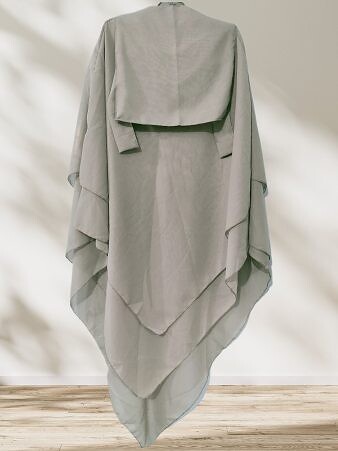 Khimar with Niqab Ready to Wear - Light Brownish Grey